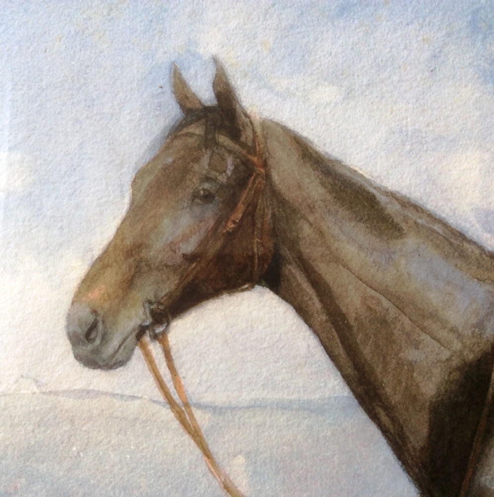 1920s Racehorse Watercolour