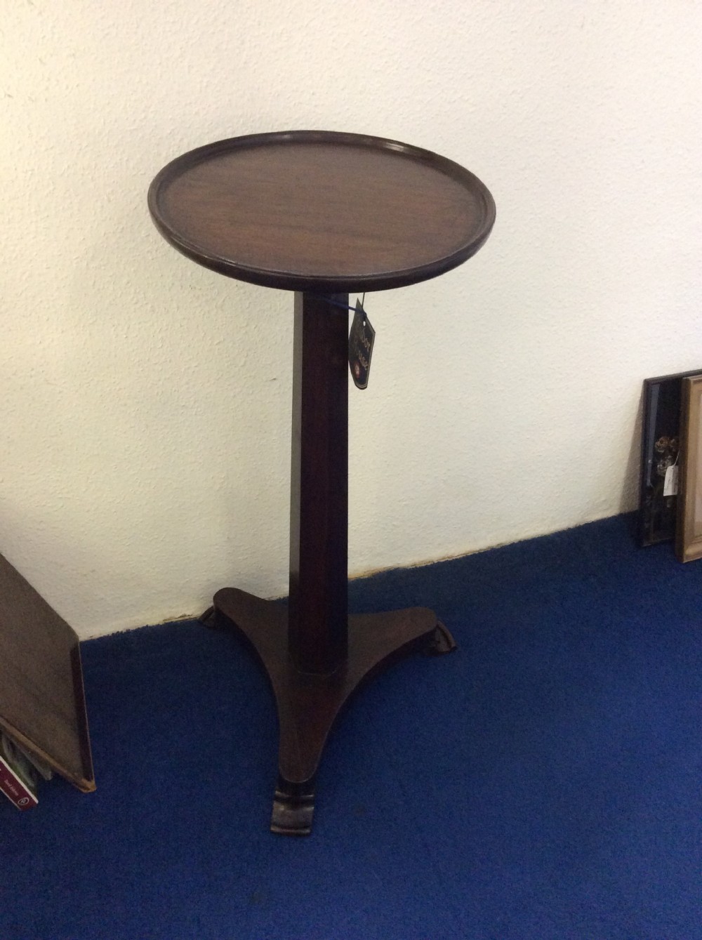 Mahogany snap top candle table 