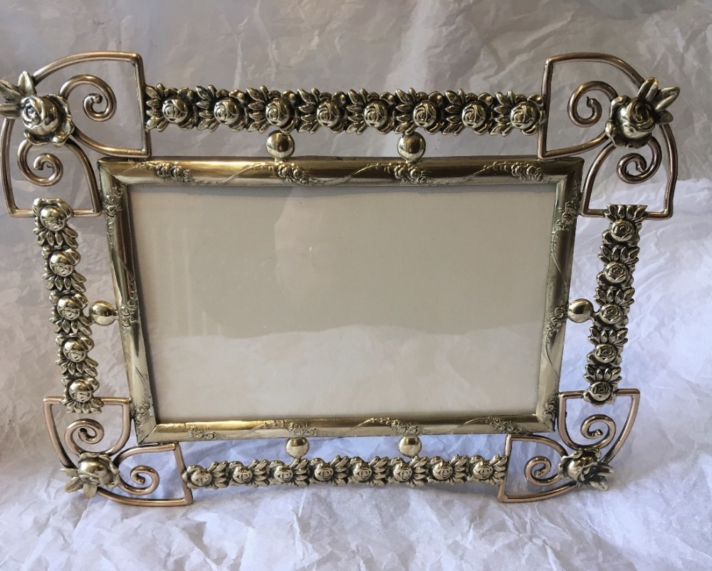 Decorative Victorian brass photo frame 