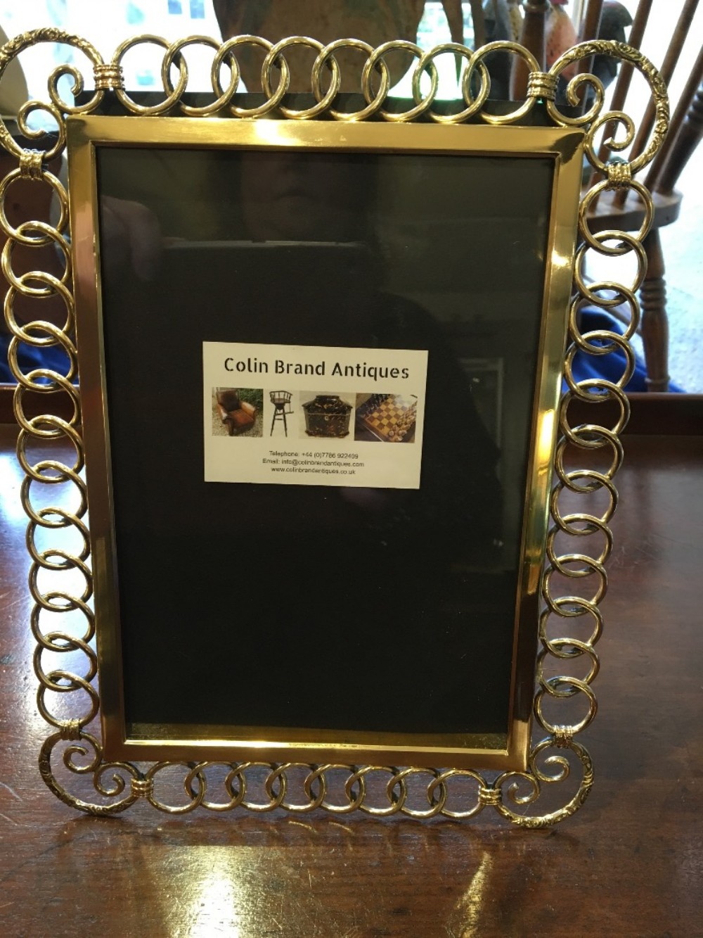 Large decorative brass photograph frame 