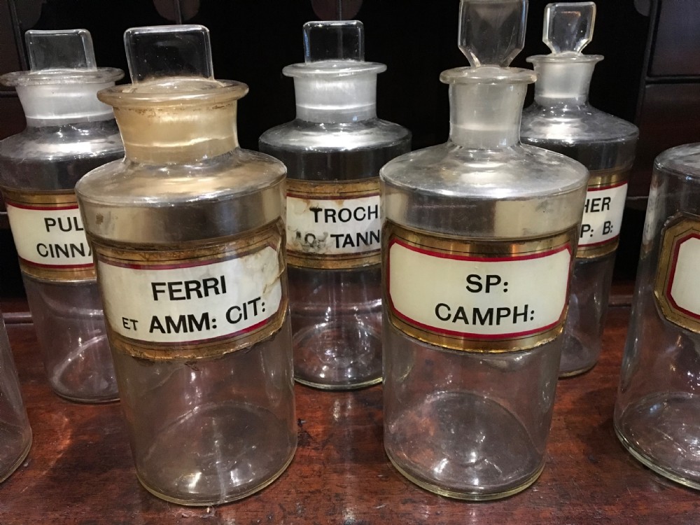 Eight Victorian Apothecary Bottles 