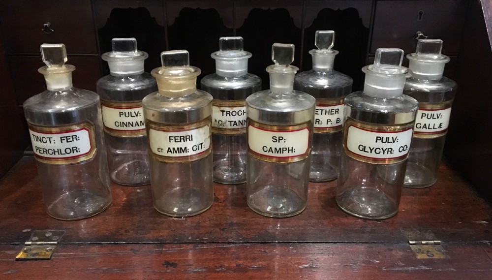 Eight Victorian Apothecary Bottles  View II
