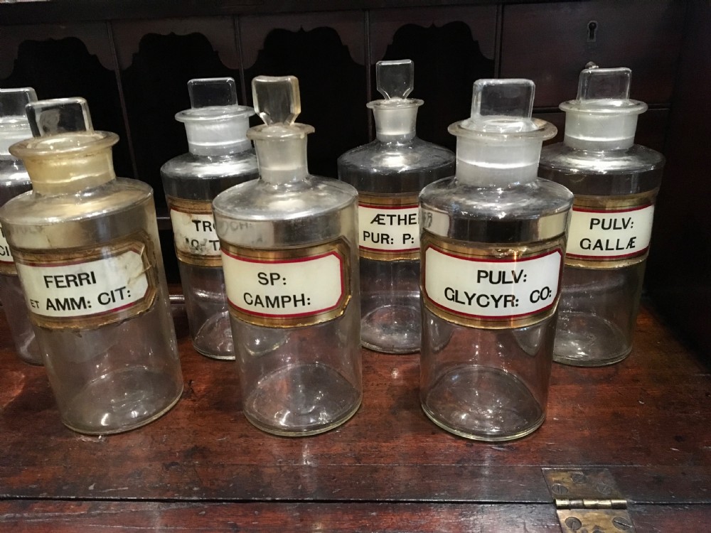 Eight Victorian Apothecary Bottles  View III
