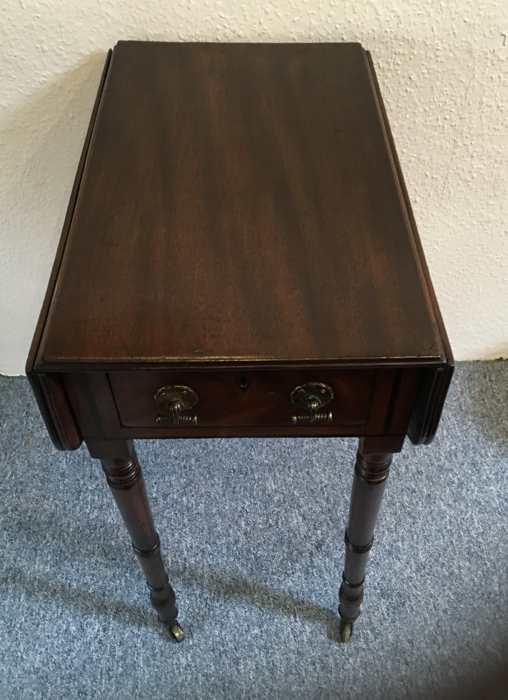 Regency Mahogany inlaid ladies work table  View III
