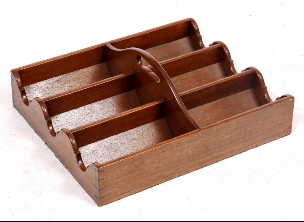 George III Mahogany Bottle Carrier 