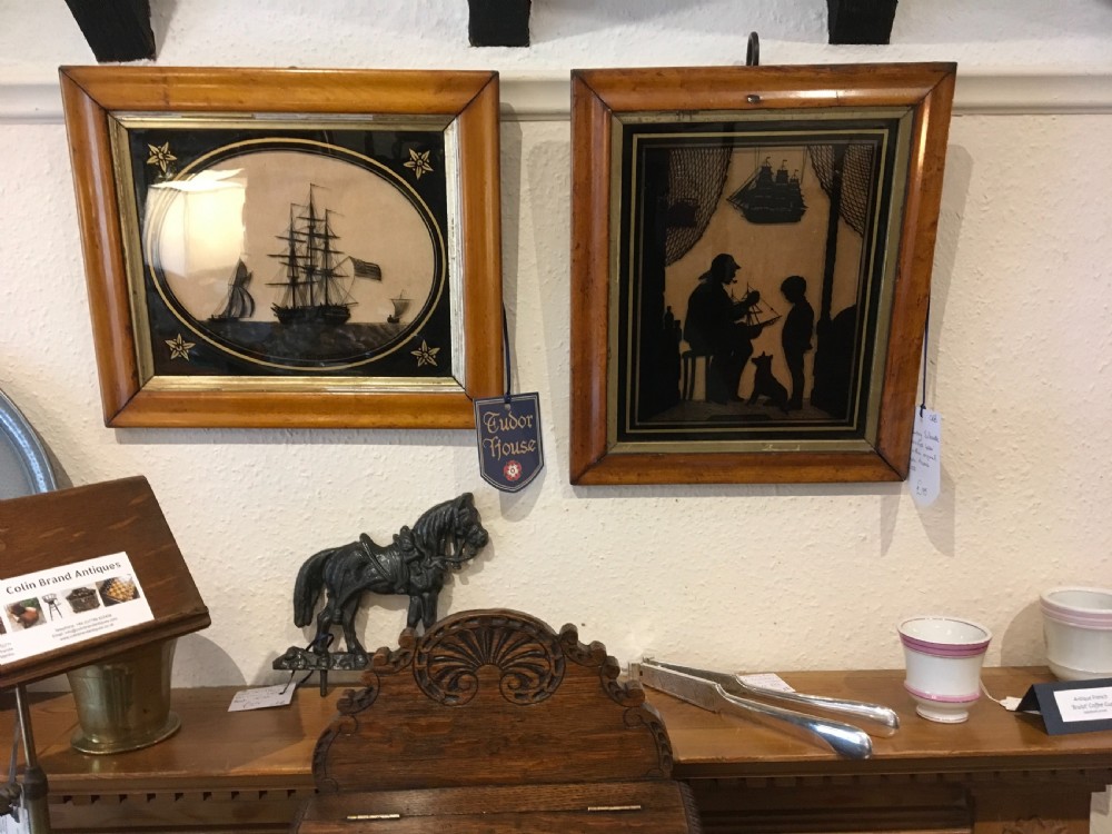 Early 19th Century Silhouettte 'Nelson's First Lesson'  View IV