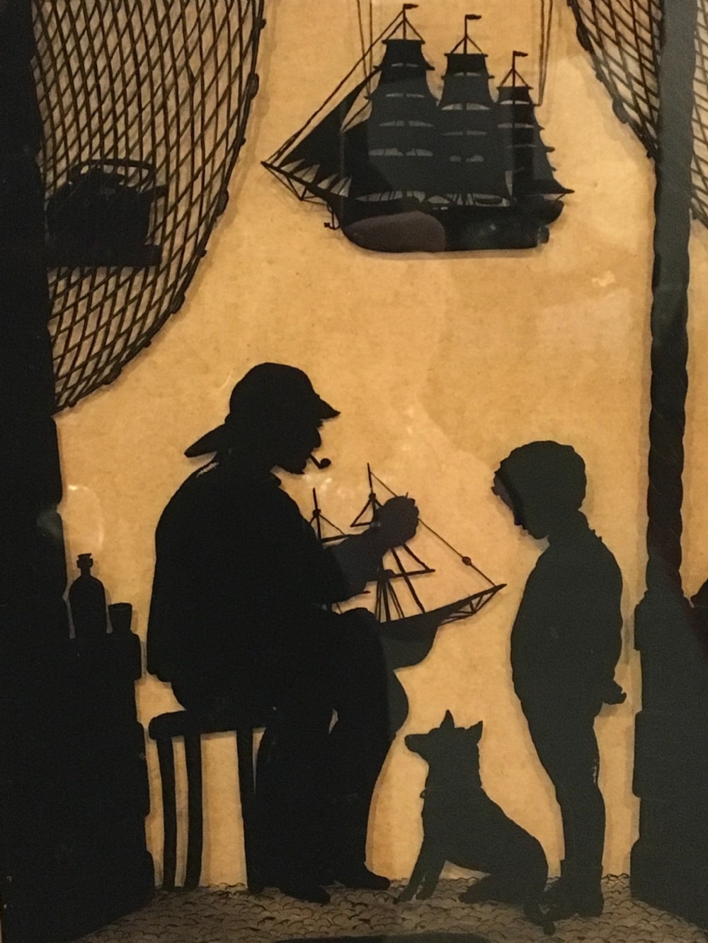 Early 19th Century Silhouettte 'Nelson's First Lesson'  View V