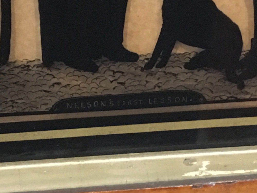 Early 19th Century Silhouettte 'Nelson's First Lesson'  View VI
