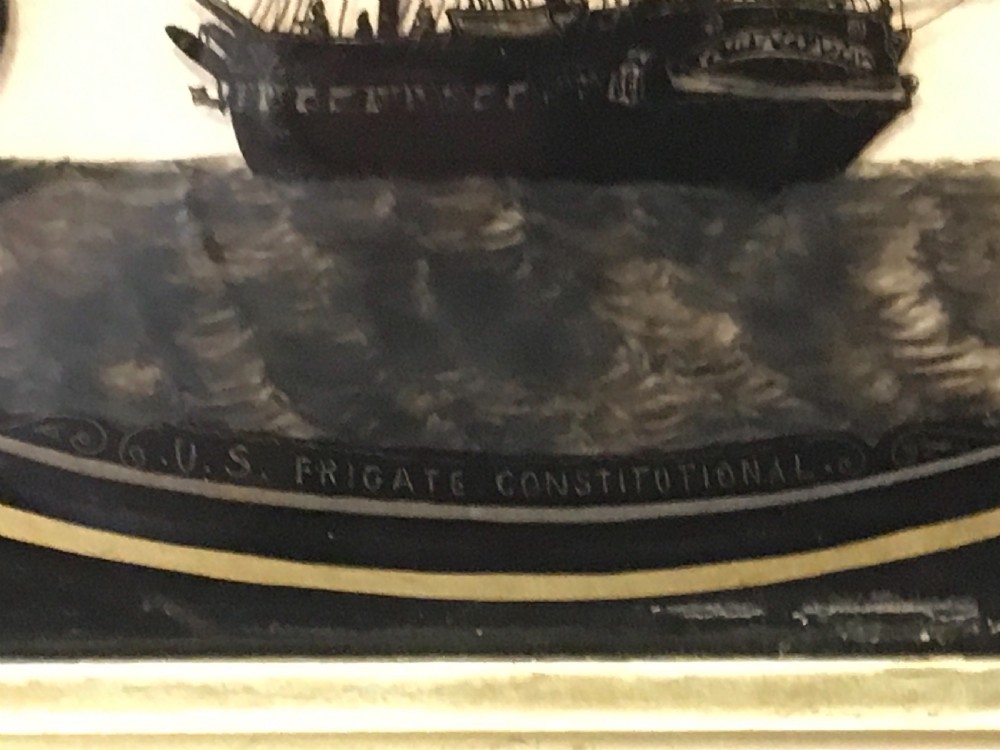 Early 19th Century Silhouettte ' U.S. Frigate Constitutional'  View VI
