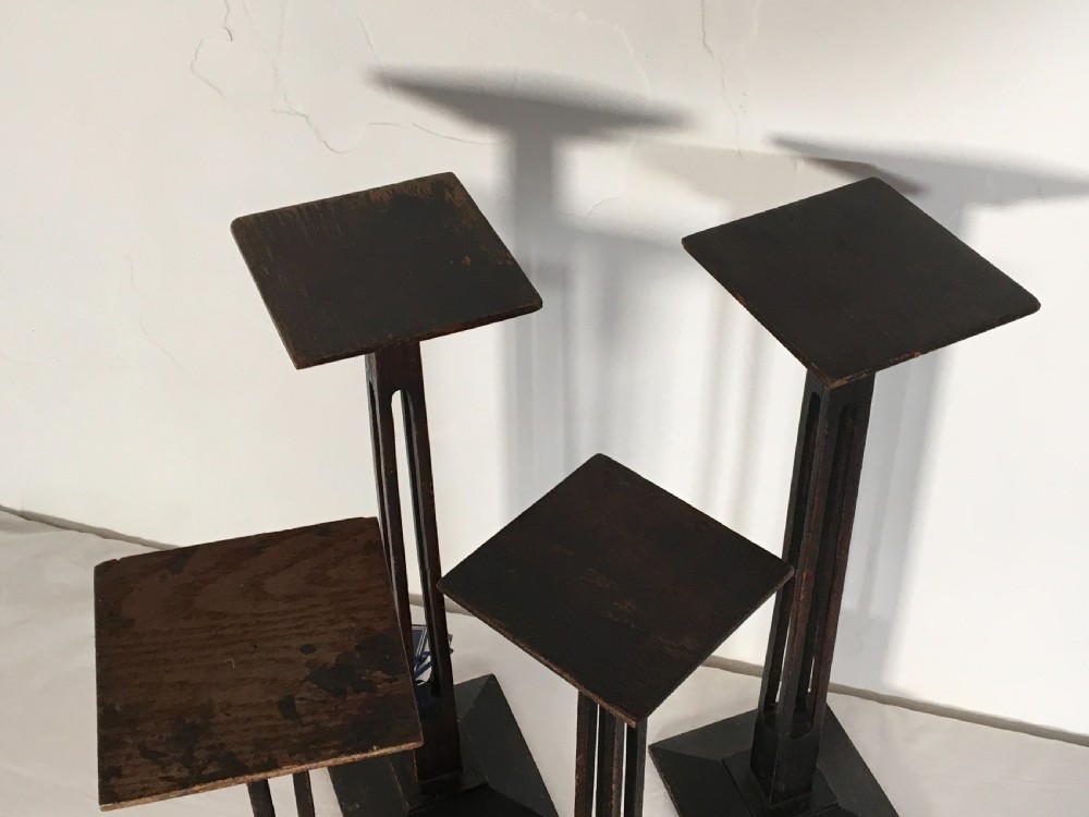 Four Art Deco milliners stands  View II