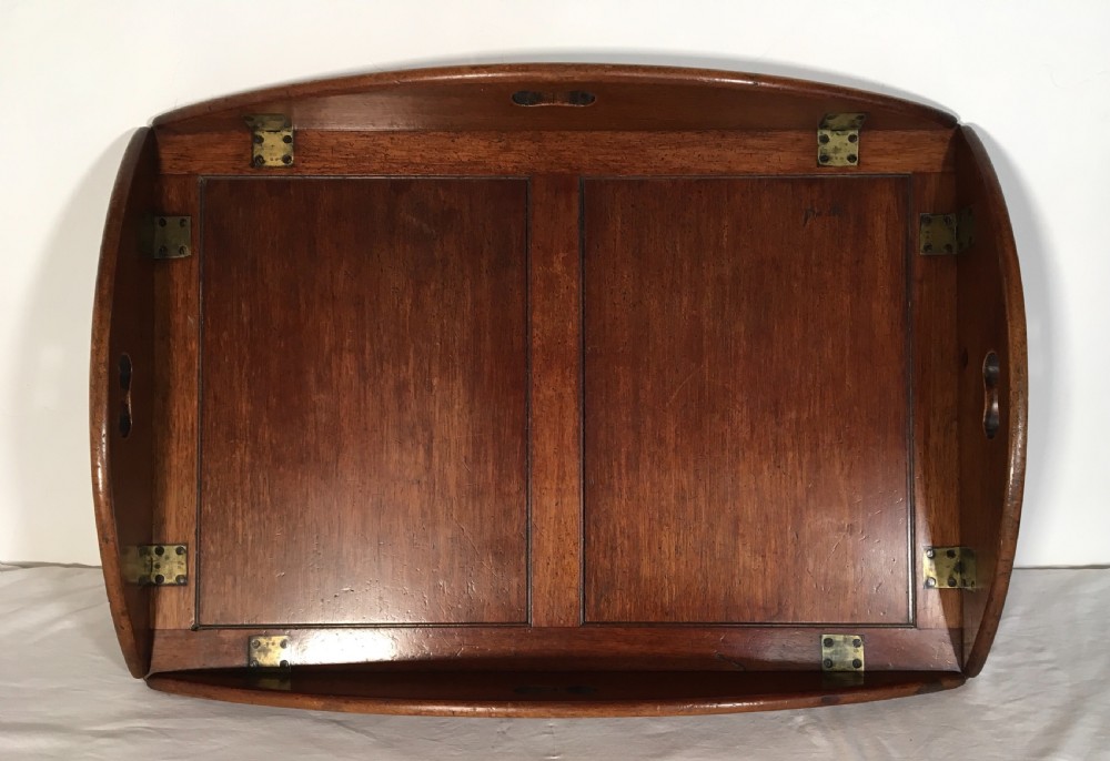 Mahogany Butlers Tray on associated stand  View II
