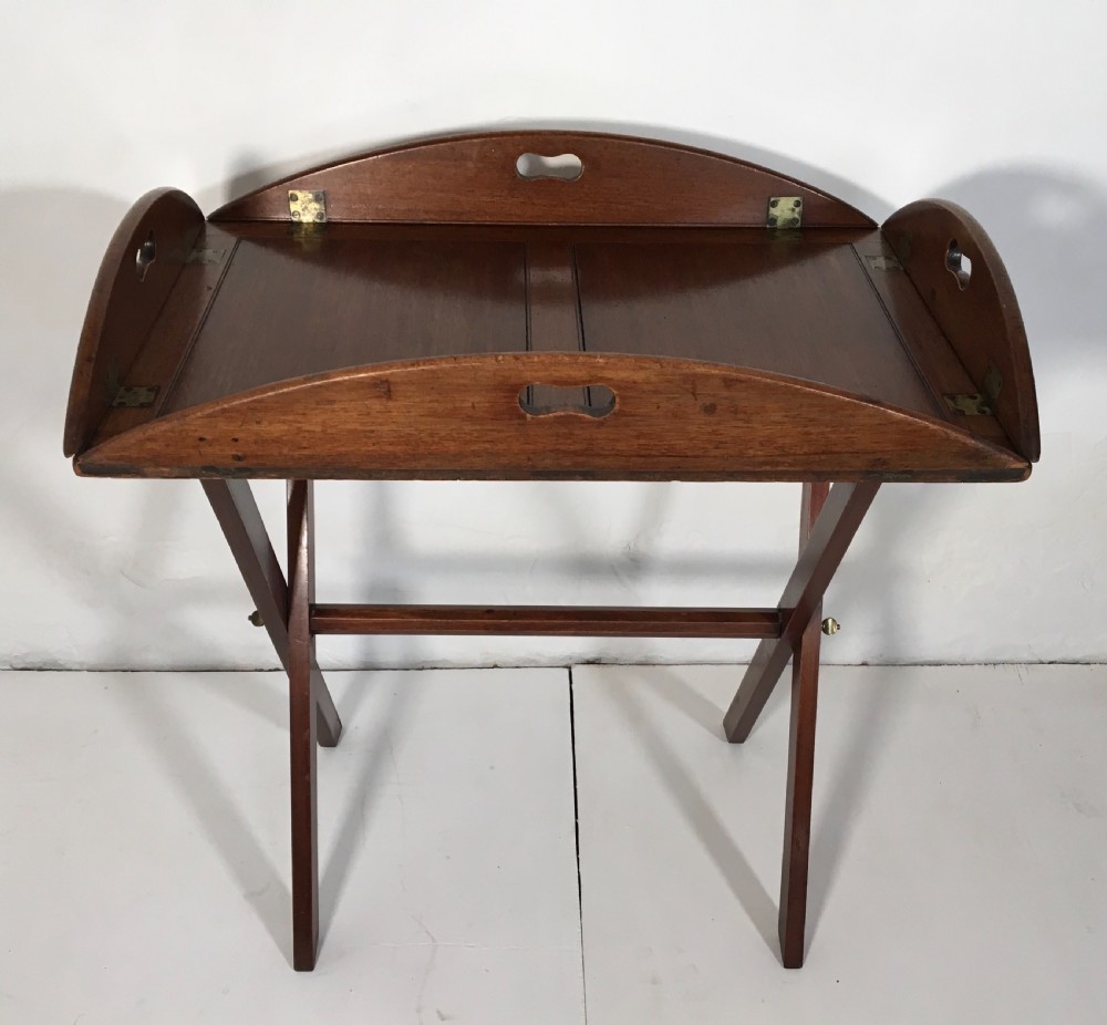 Mahogany Butlers Tray on associated stand  View IV