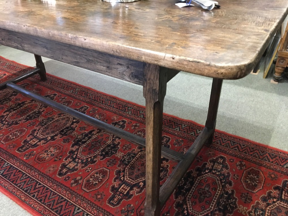Antique French fruitwood farmhouse table  View V