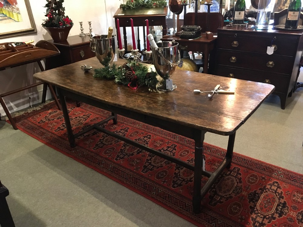 Antique French fruitwood farmhouse table  View VIII