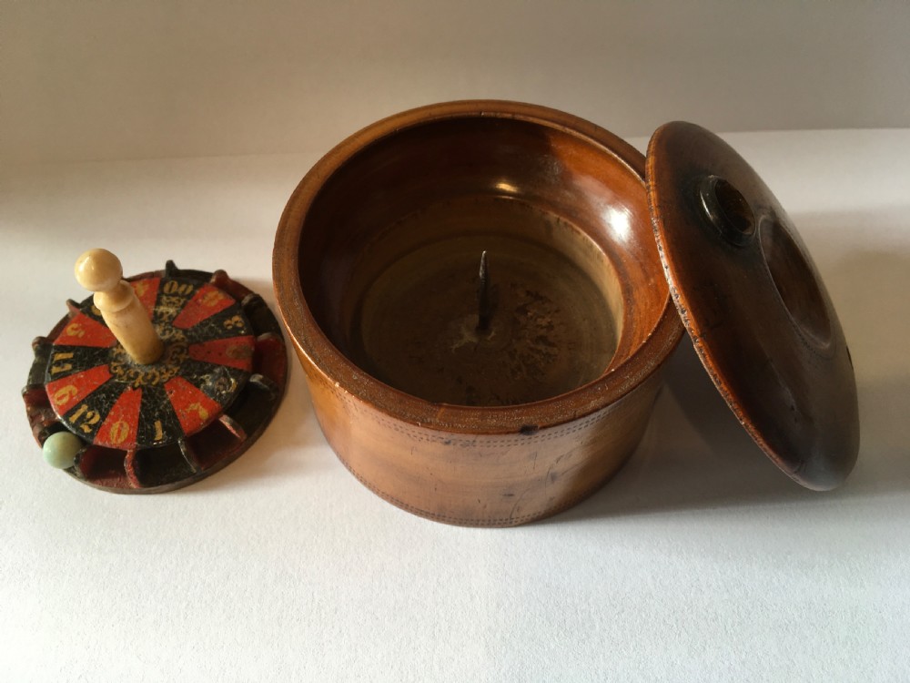 Antique travelling roulette wheel  View II
