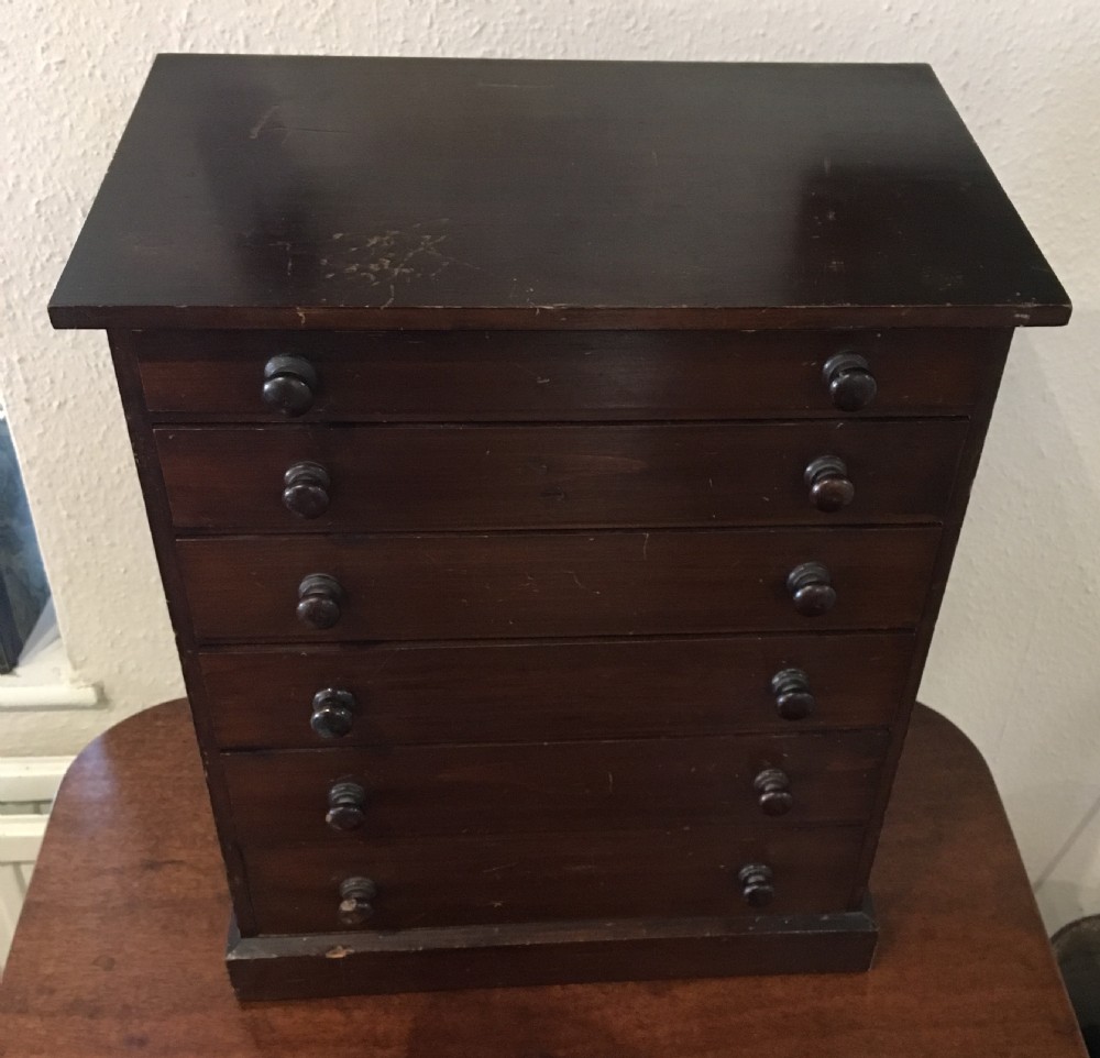 19th Century Collectors chest of six drawers  View II