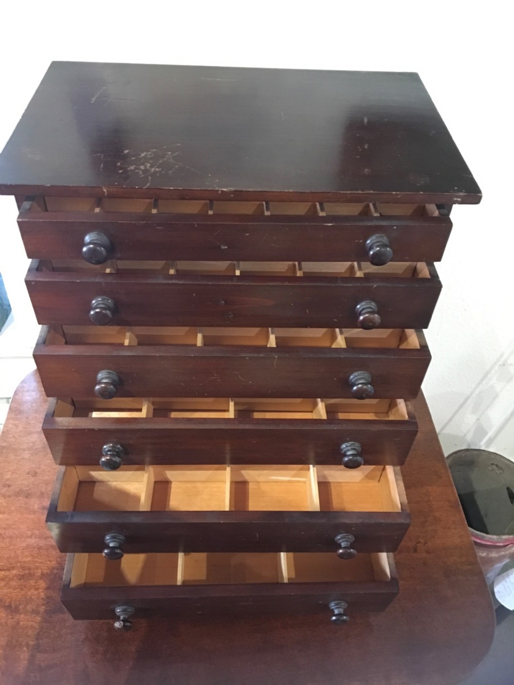 19th Century Collectors chest of six drawers  View IV