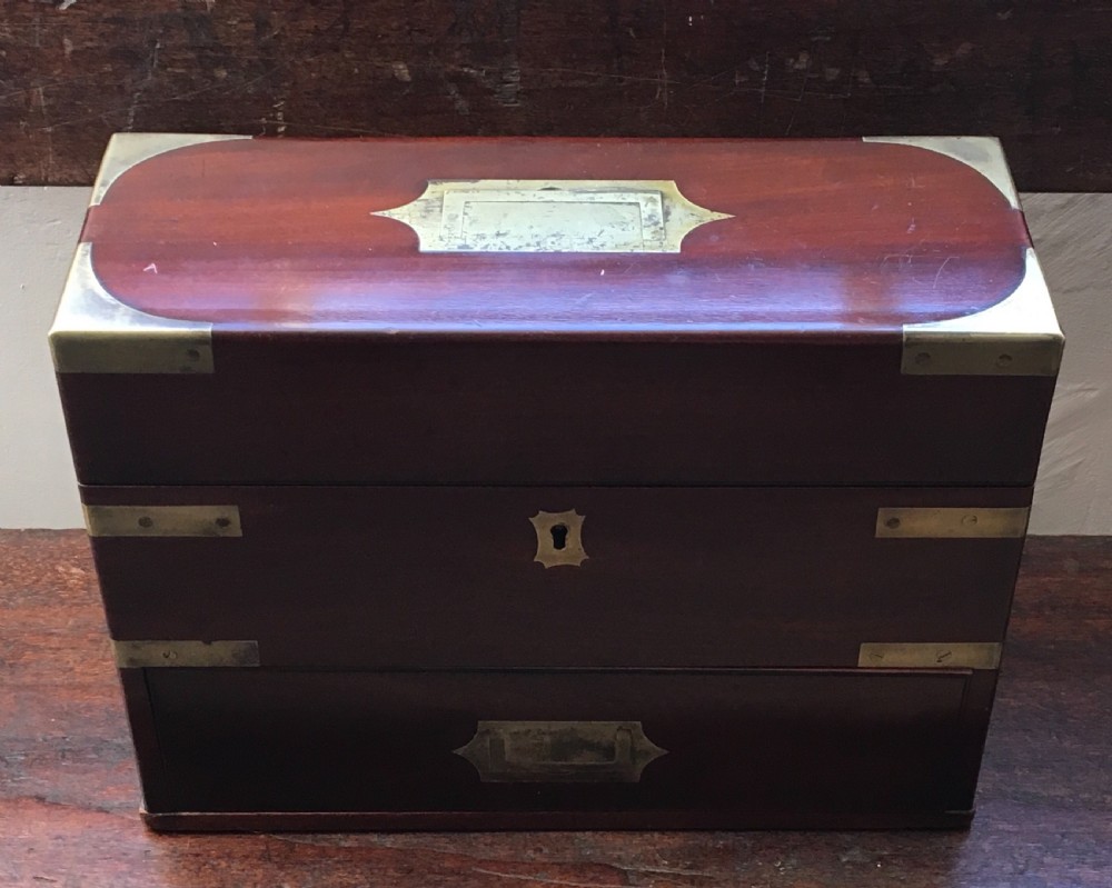 Georgian Mahogany Brass Bound Apothecary Box 
