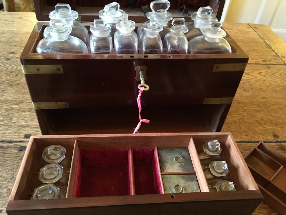 Georgian Mahogany Brass Bound Apothecary Box  View V