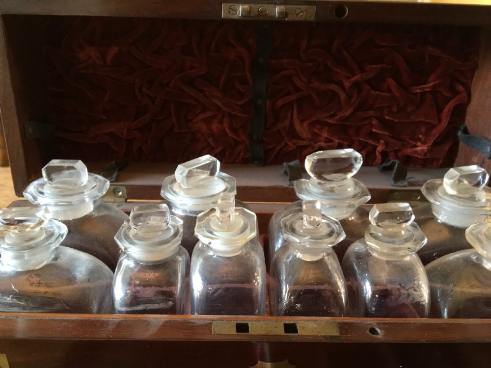 Georgian Mahogany Brass Bound Apothecary Box  View X