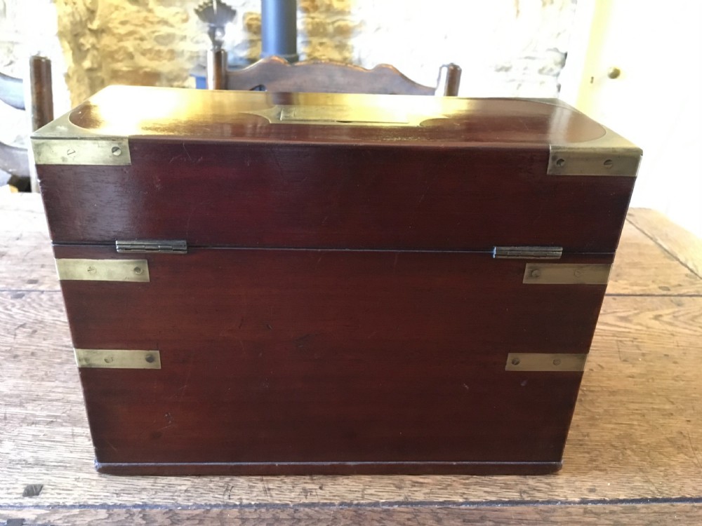 Georgian Mahogany Brass Bound Apothecary Box  View XIII