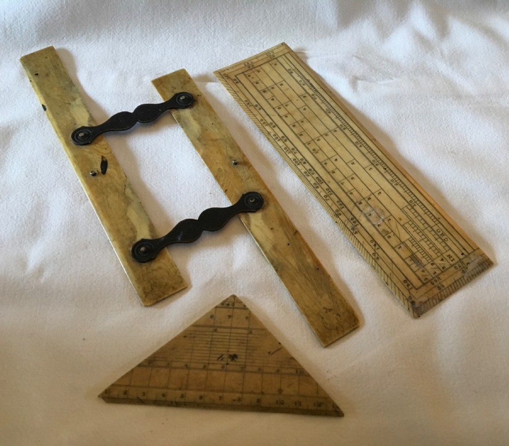 Troughton & Simms Brass Bound Draughtmans set  View VII
