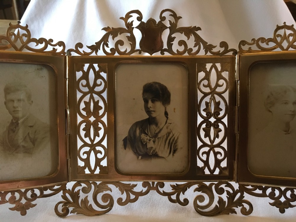 Alphonse Giroux of Paris Gilt folding photograph frame  View II