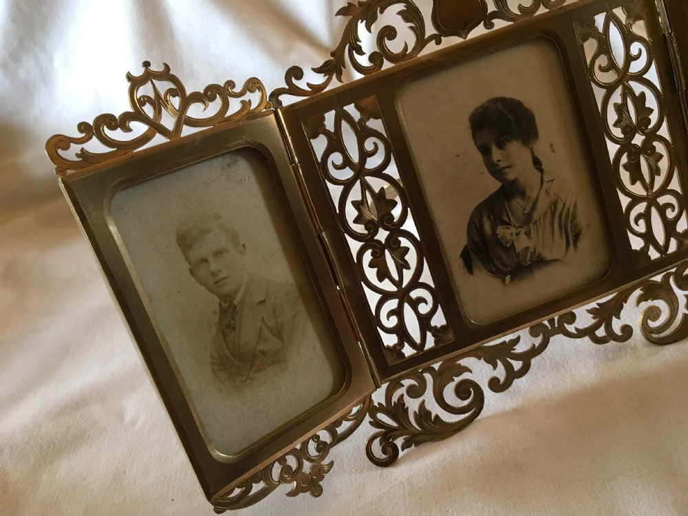 Alphonse Giroux of Paris Gilt folding photograph frame  View III