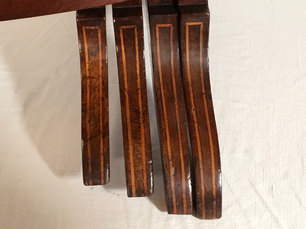 Superb Quartetto of Mahogany and Satinwood Nesting Tables  View III