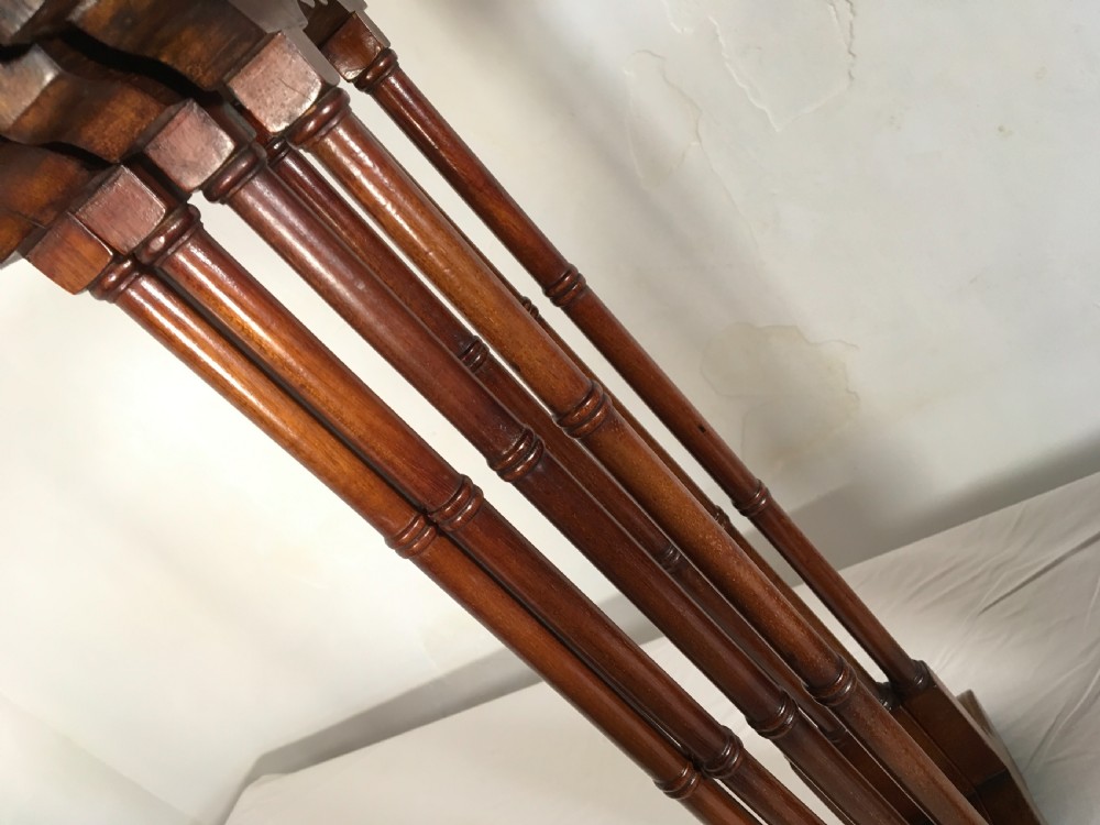 Superb Quartetto of Mahogany and Satinwood Nesting Tables  View V