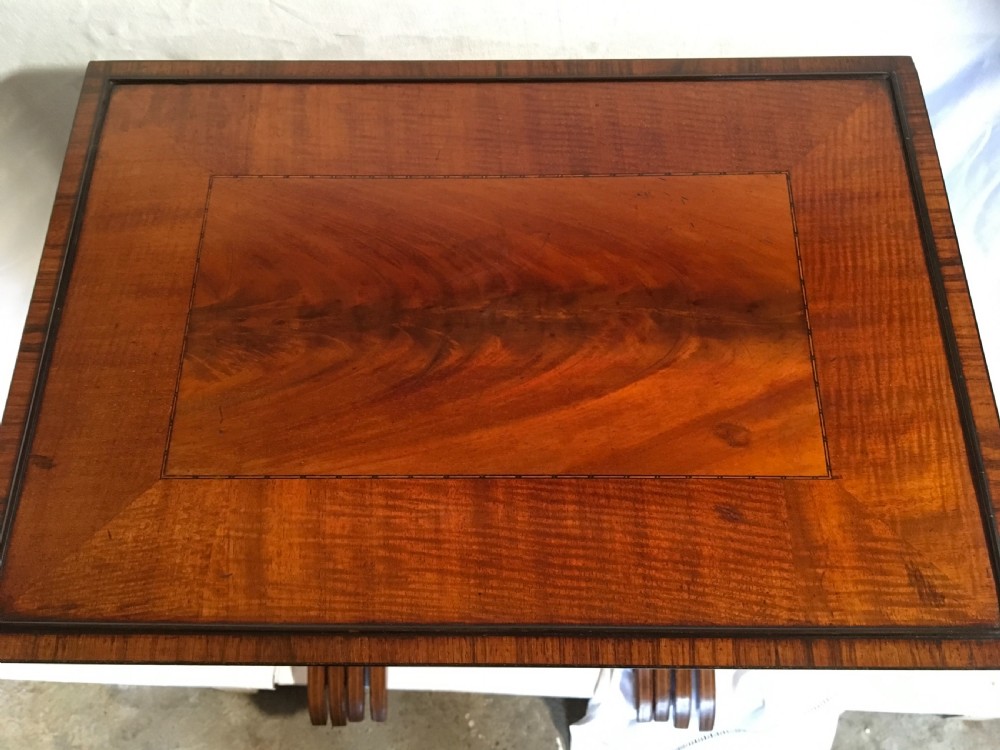 Superb Quartetto of Mahogany and Satinwood Nesting Tables  View VII
