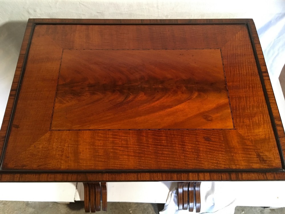 Superb Quartetto of Mahogany and Satinwood Nesting Tables  View IX