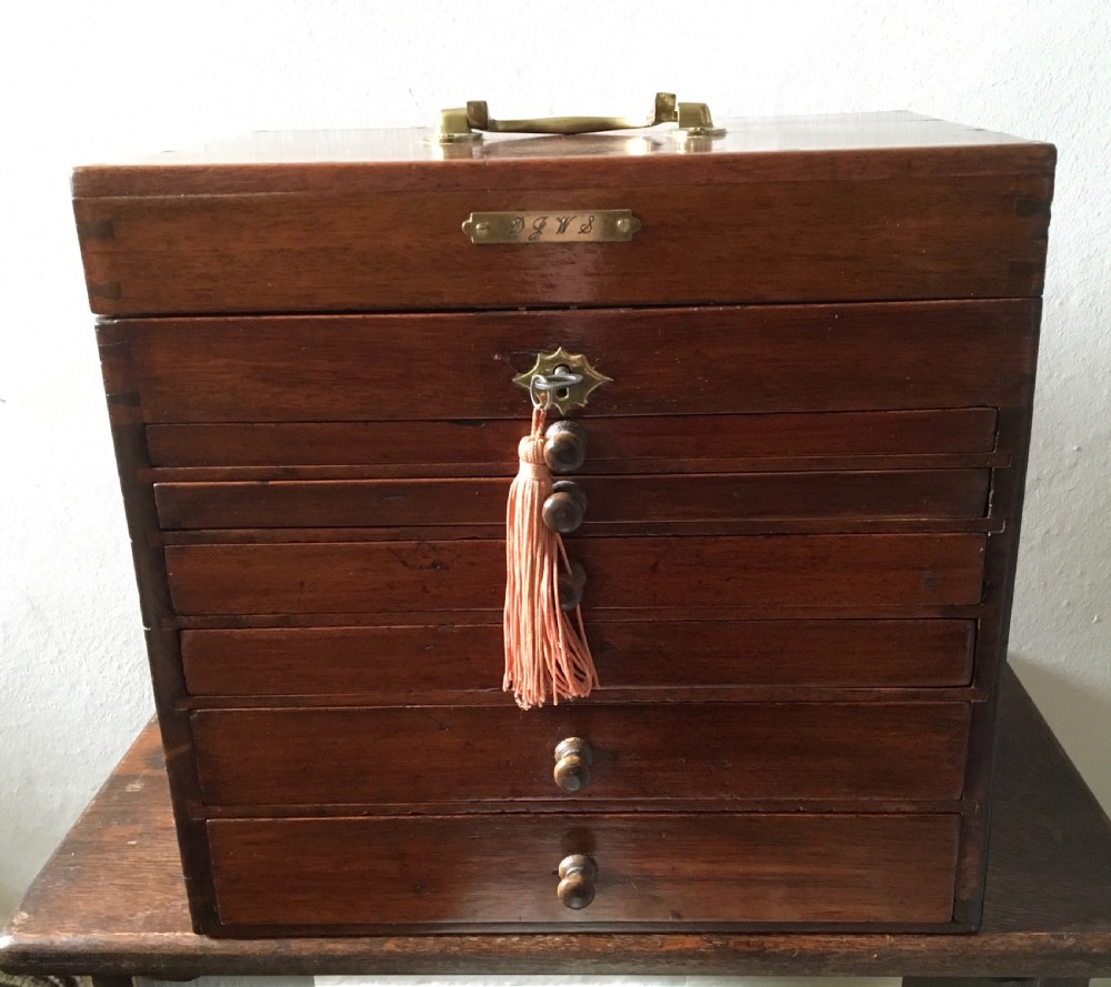 Dentists travelling Mahogany cabinet 