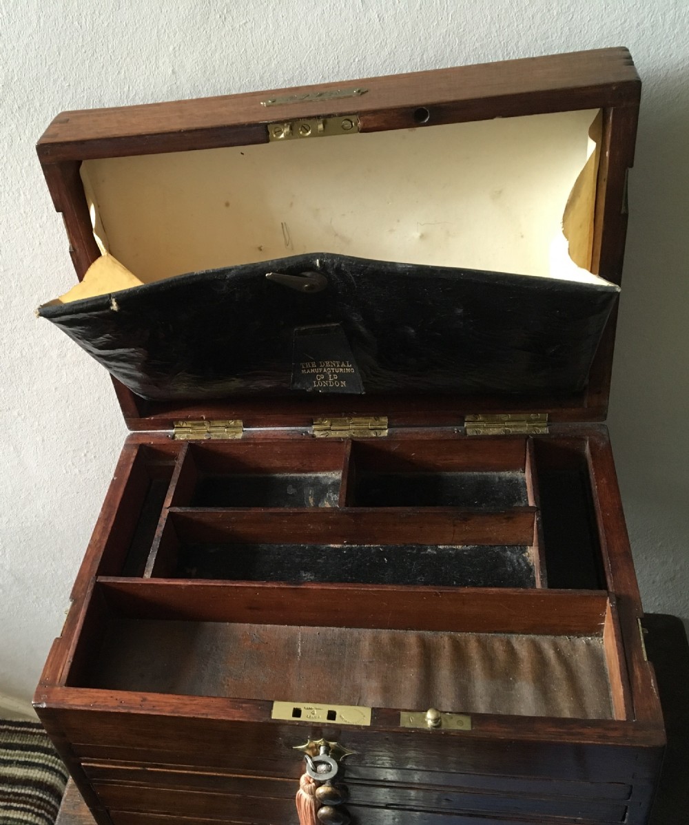 Dentists travelling Mahogany cabinet  View V