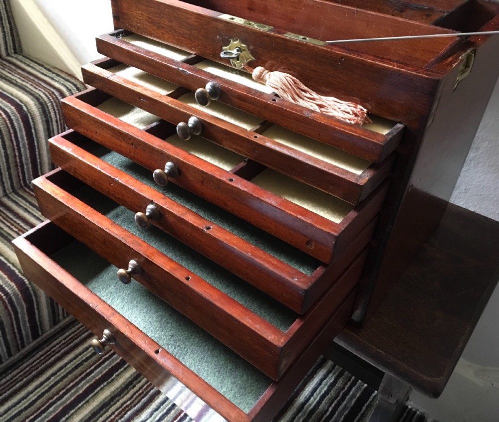 Dentists travelling Mahogany cabinet  View VII