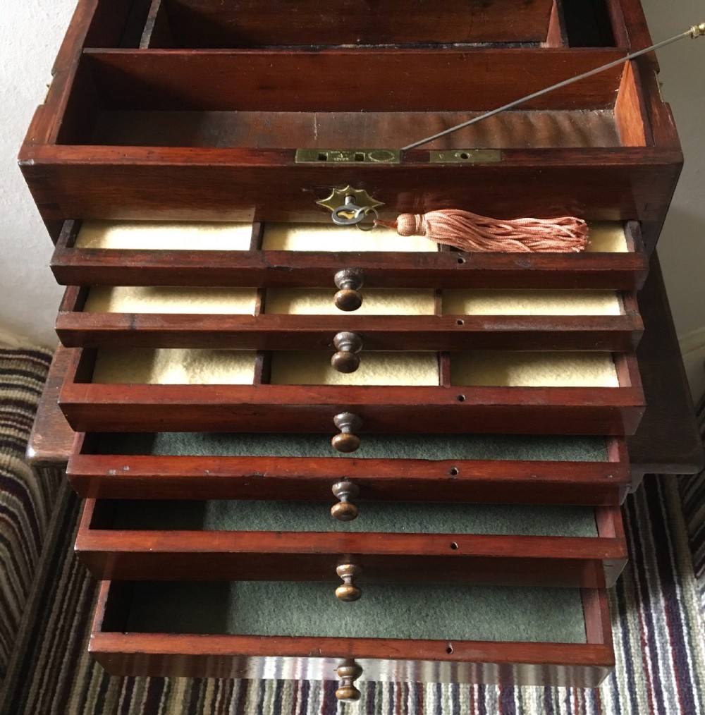 Dentists travelling Mahogany cabinet  View IX