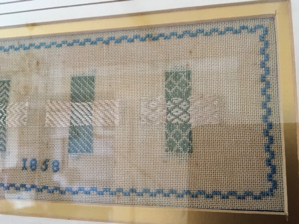 Darning Sampler dated 1858 View II