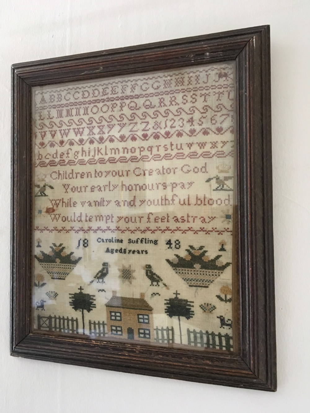 Victorian Sampler dated 1848 View II