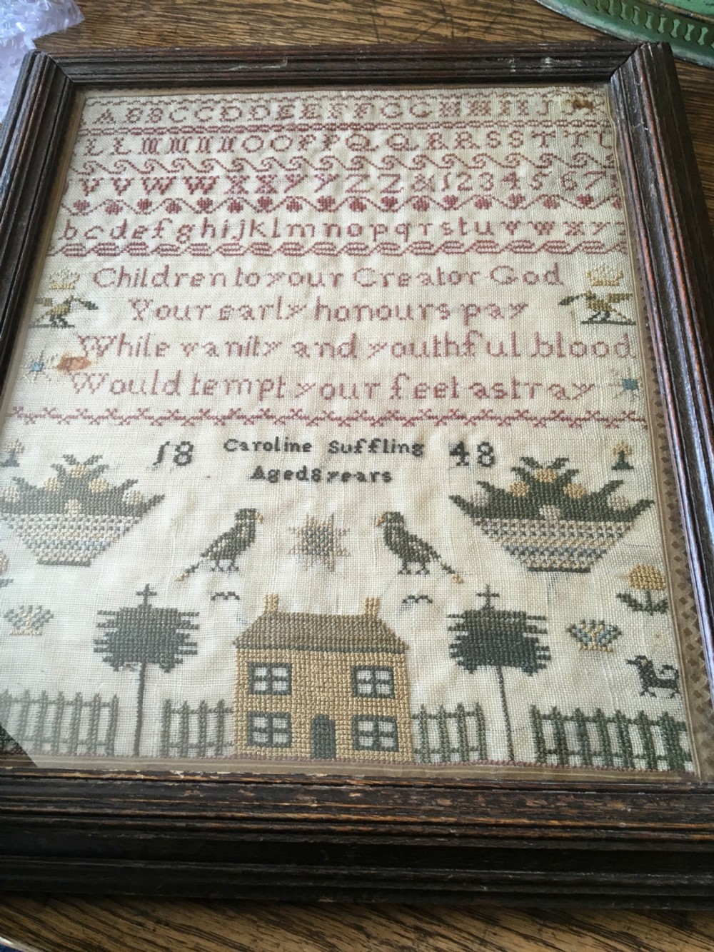 Victorian Sampler dated 1848 View VII