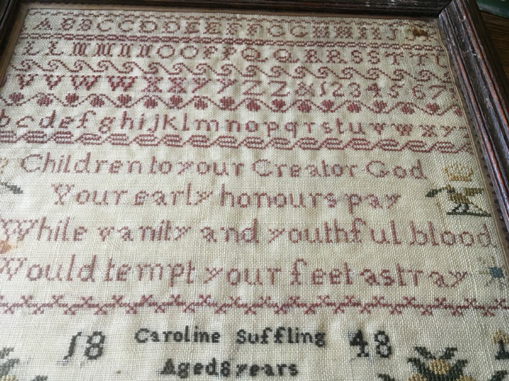 Victorian Sampler dated 1848 View IX