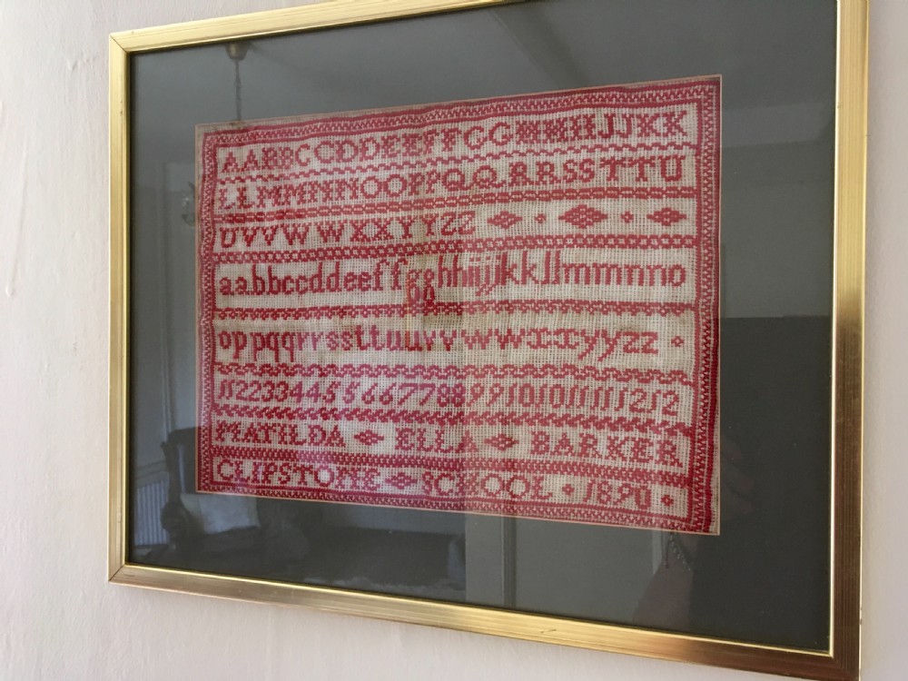 Victorian School Sampler dated 1890