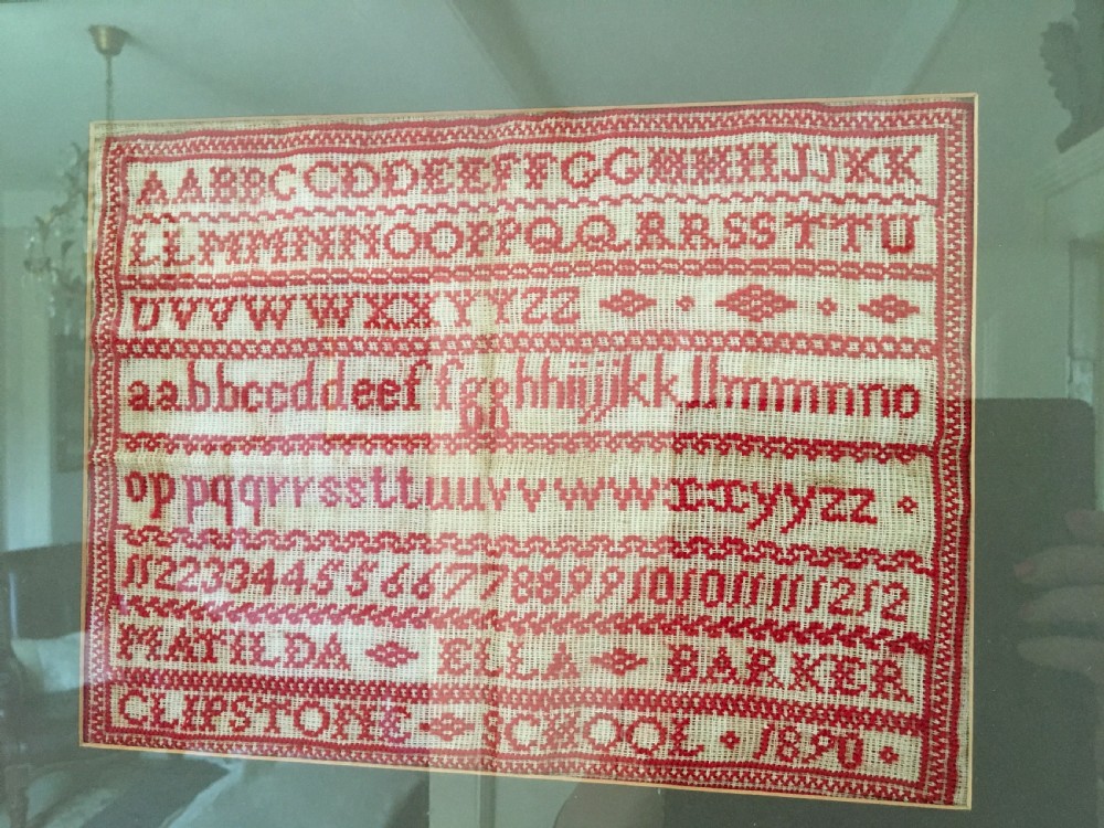 Victorian School Sampler dated 1890 View III