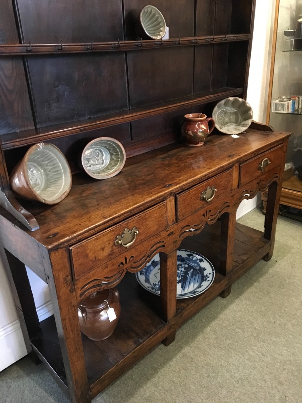 Late 18th Century Oak Pot Board Dresser of small proportions  View X