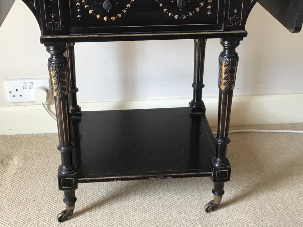 Gillows & Co ebonised Ladies Writing Desk  View V