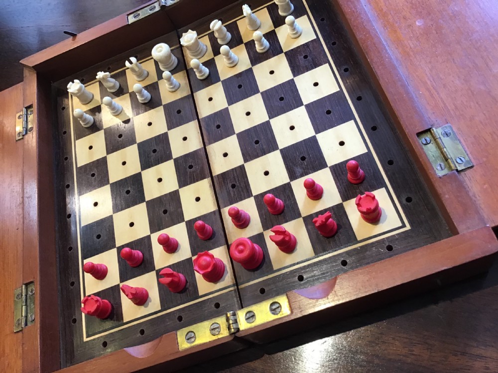 Antique travelling Chess Set
