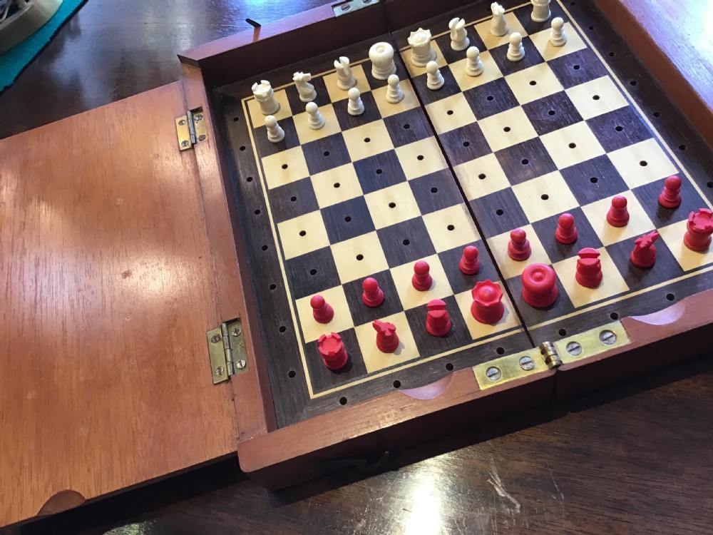 Antique travelling Chess Set View IV