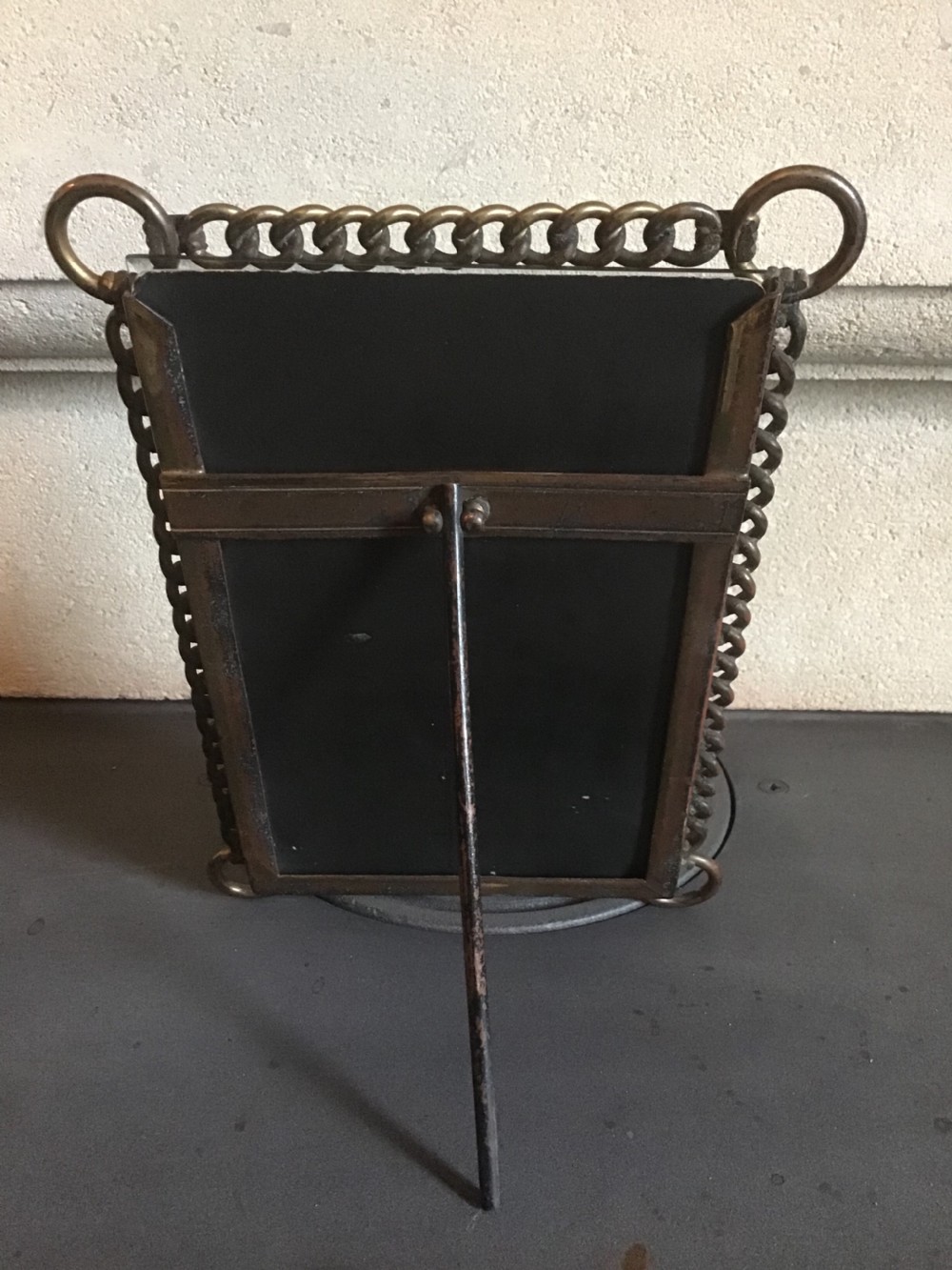 Victorian brass chain link photograph frame  View II