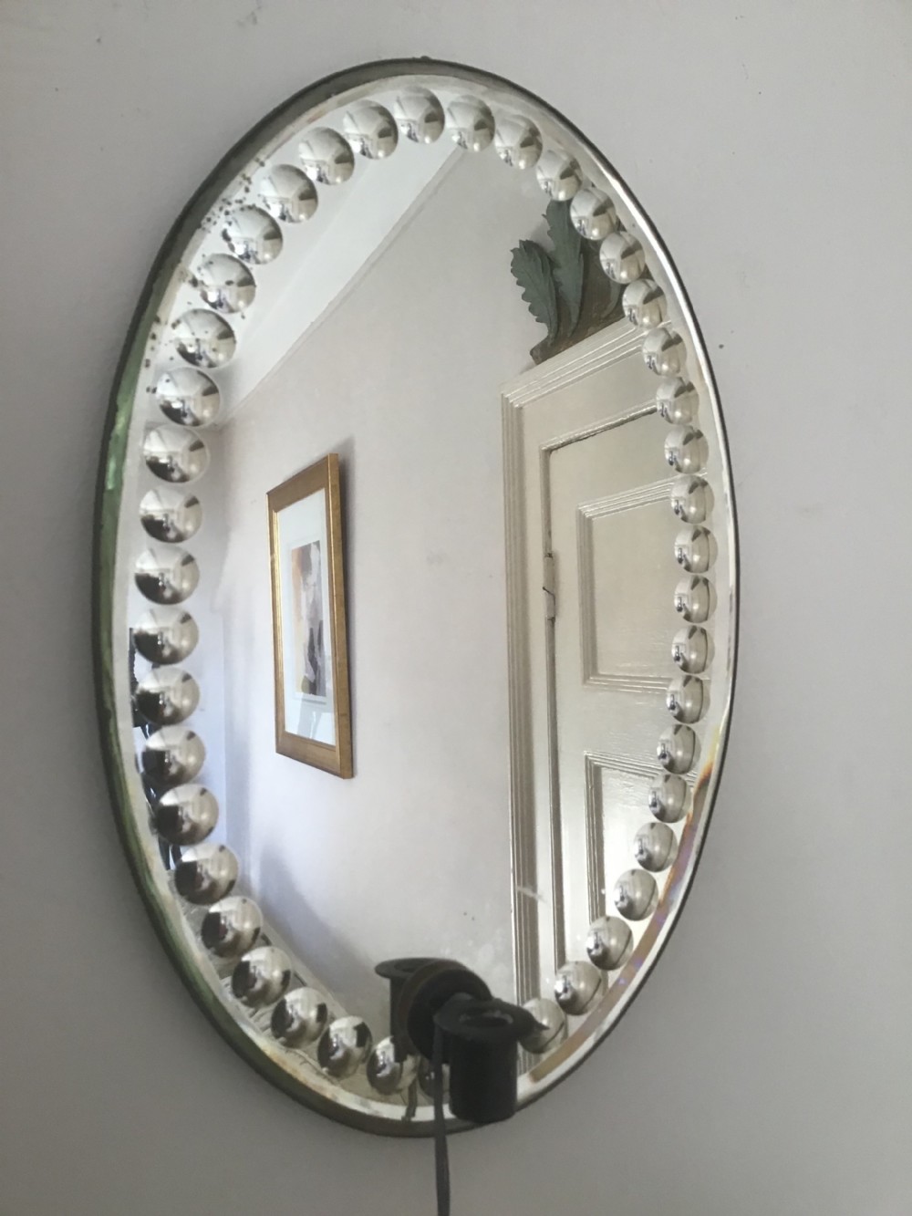 Antique French Mirror with candle sconce 