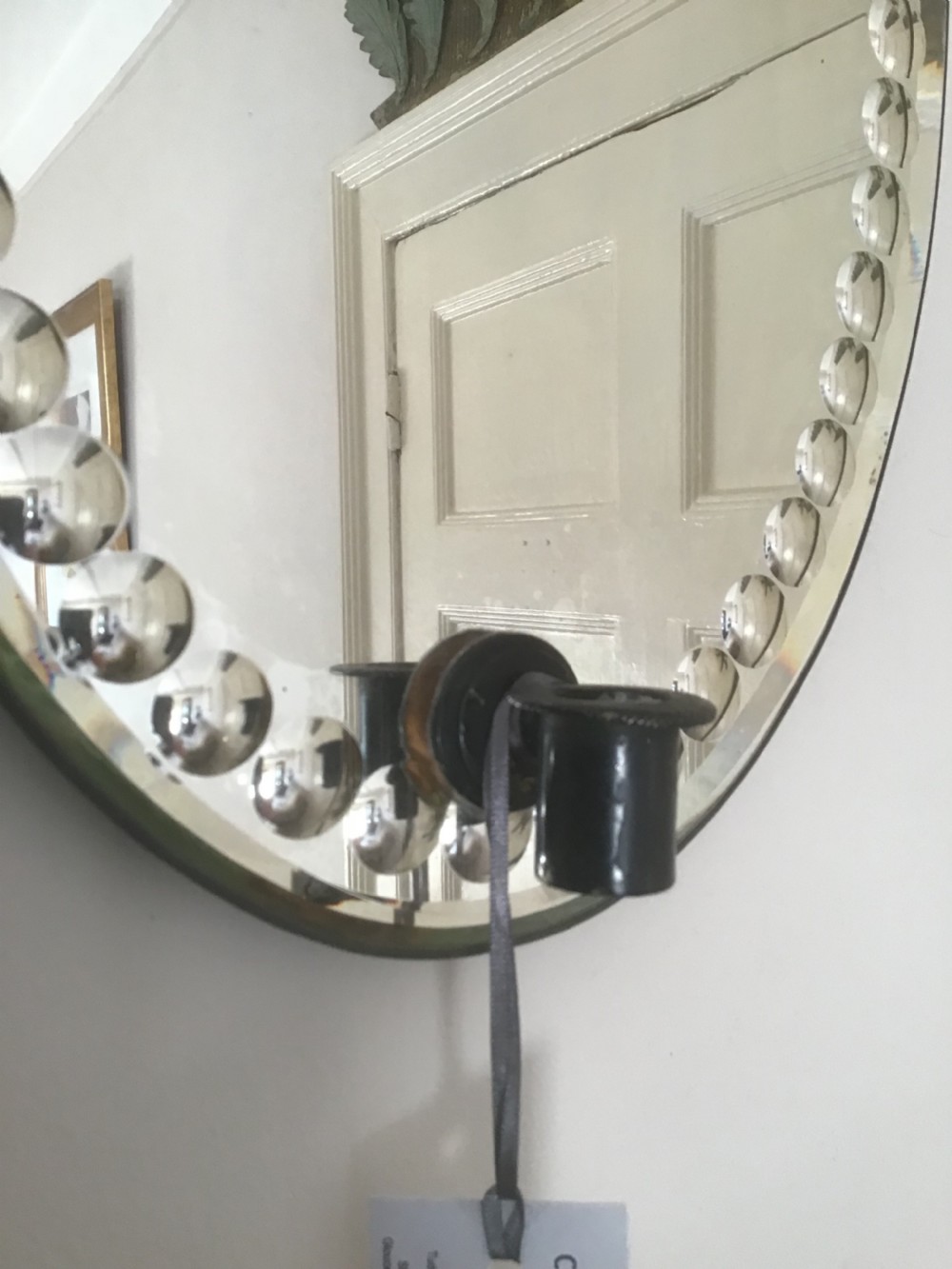 Antique French Mirror with candle sconce  View II