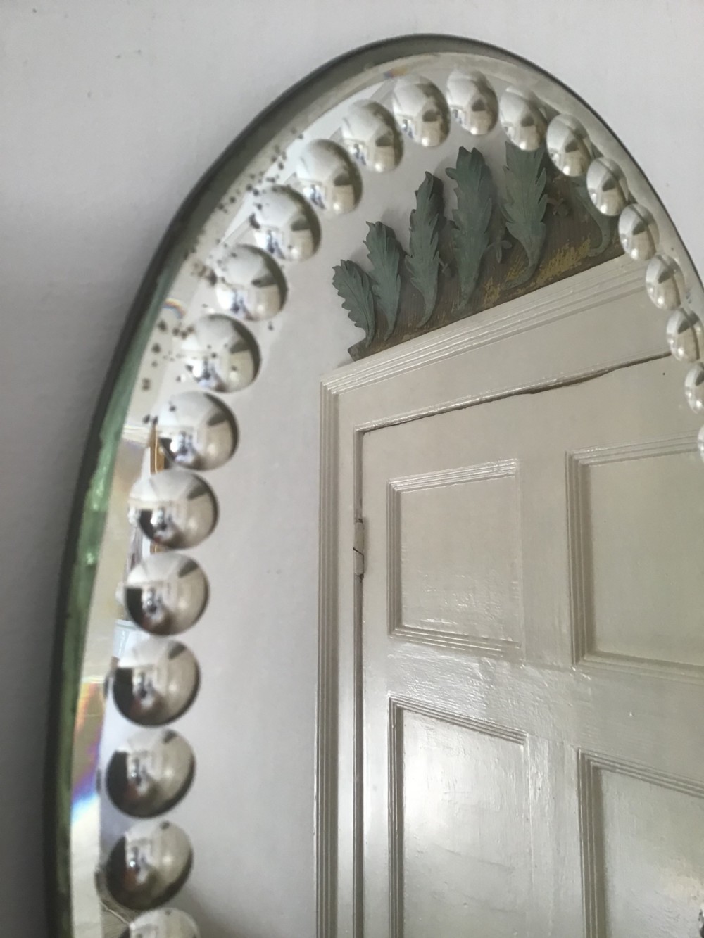Antique French Mirror with candle sconce  View IV